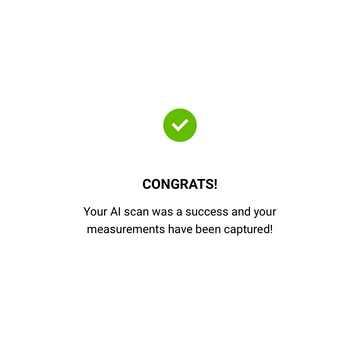 Success message indicating an AI scan has been completed on a white background